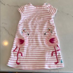 Joules size 2 cotton flamingo dress